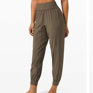 TWO PAIRS lululemon Sun Setter Jogger 28", dark grey and dark olive, size 6